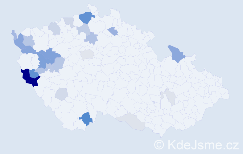 Příjmení: 'Macht', počet výskytů 77 v celé ČR