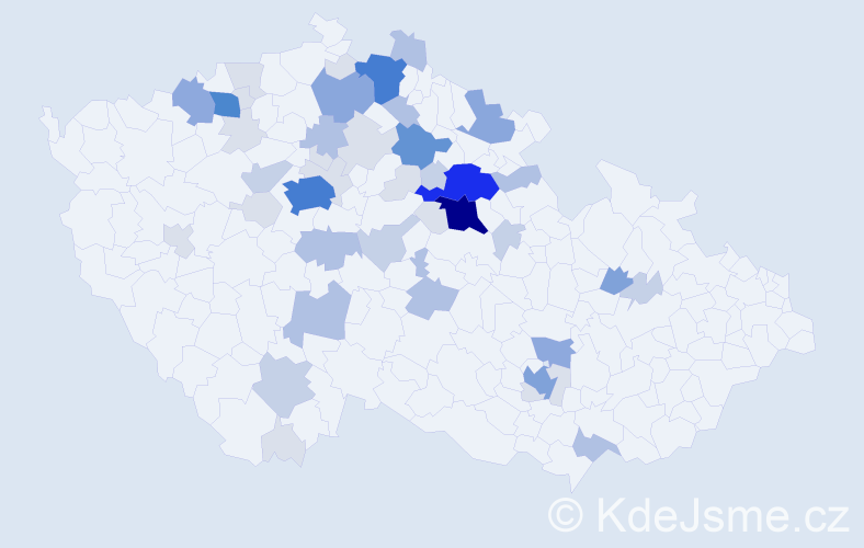 Příjmení: 'Perná', počet výskytů 162 v celé ČR