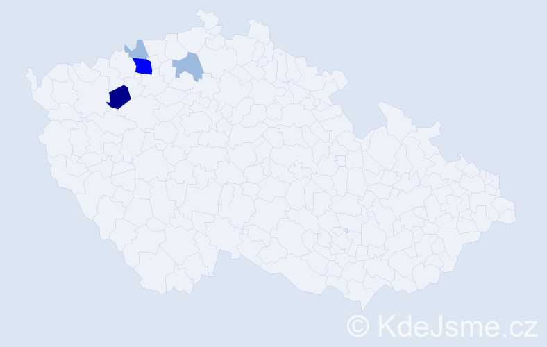 Příjmení: 'Soldátková', počet výskytů 9 v celé ČR