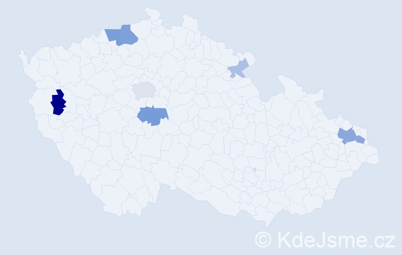 Příjmení: 'Ganajová', počet výskytů 21 v celé ČR
