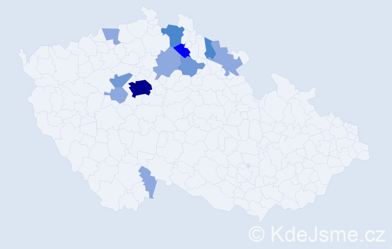 Příjmení: 'Rindt', počet výskytů 27 v celé ČR