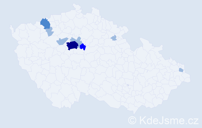Příjmení: 'Emrlová', počet výskytů 14 v celé ČR