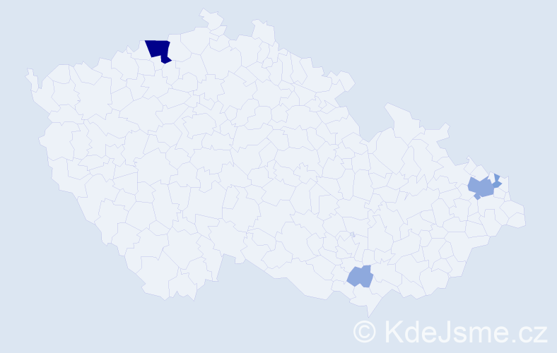 Příjmení: 'Lešigová', počet výskytů 11 v celé ČR