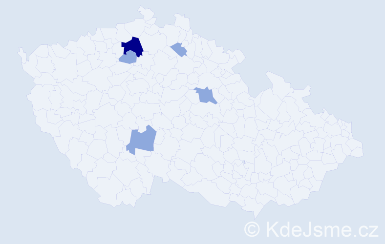 Příjmení: 'Bulanderová', počet výskytů 12 v celé ČR
