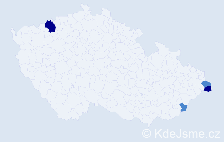 Příjmení: 'Nitschneider', počet výskytů 8 v celé ČR