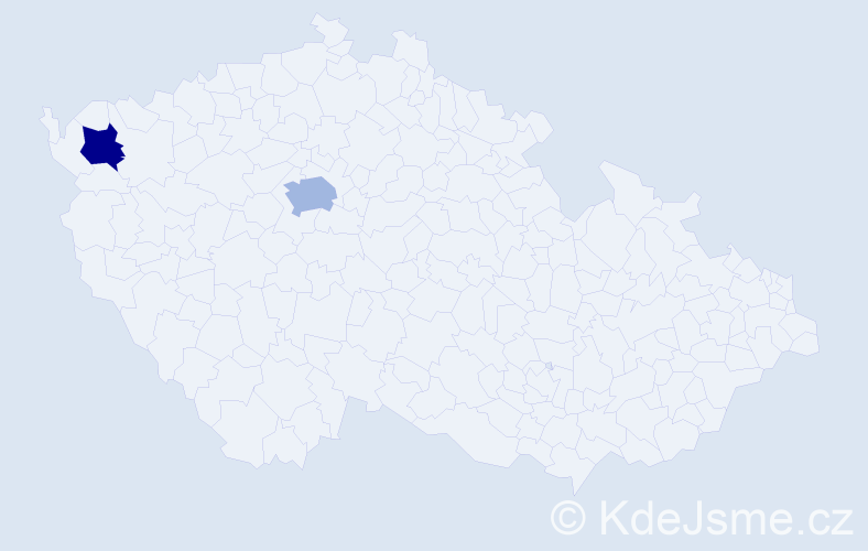 Příjmení: 'Gaigr', počet výskytů 5 v celé ČR