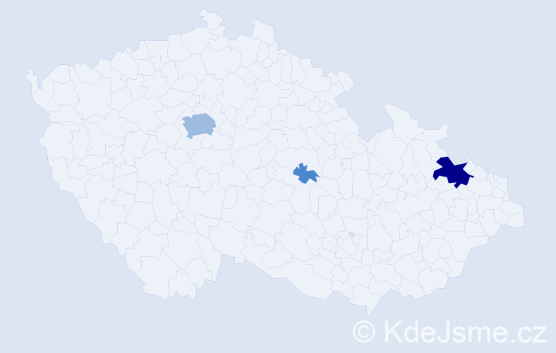 Příjmení: 'Műcksteinová', počet výskytů 7 v celé ČR