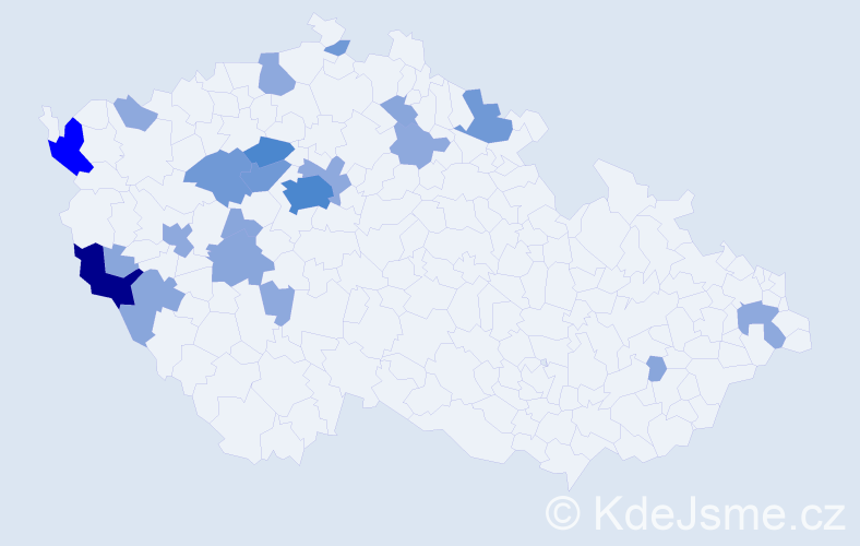 Příjmení: 'Streckerová', počet výskytů 55 v celé ČR