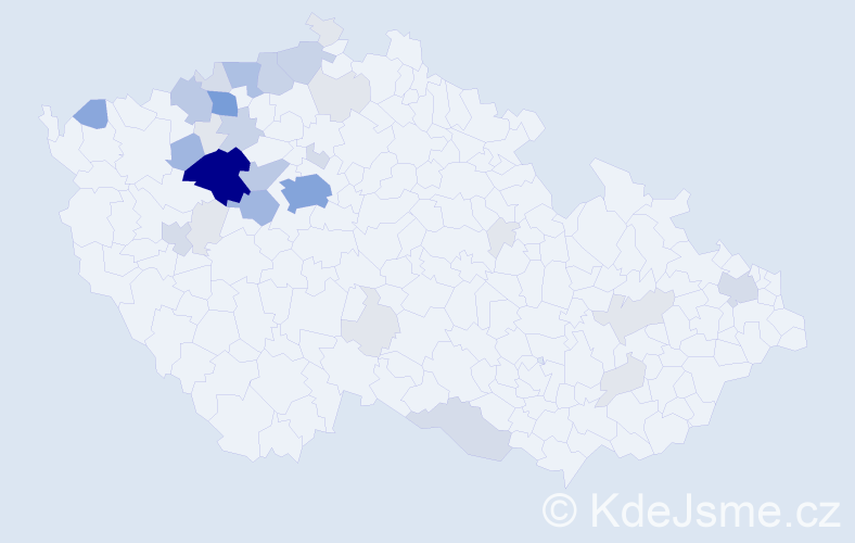 Příjmení: 'Zaspal', počet výskytů 117 v celé ČR