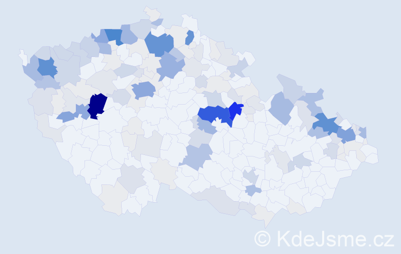 Příjmení: 'Giňová', počet výskytů 708 v celé ČR