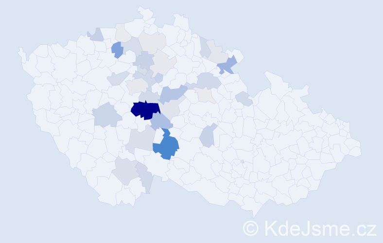 Příjmení: 'Chobotská', počet výskytů 109 v celé ČR