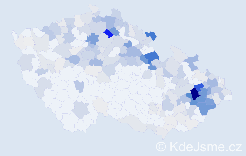 Příjmení: 'Frydrychová', počet výskytů 846 v celé ČR