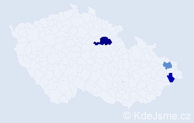 Příjmení: 'Ciborová', počet výskytů 10 v celé ČR