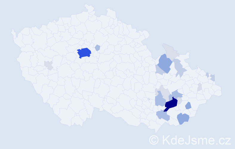Příjmení: 'Lejsalová', počet výskytů 71 v celé ČR