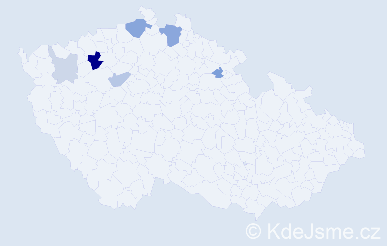 Příjmení: 'Šidlof', počet výskytů 16 v celé ČR