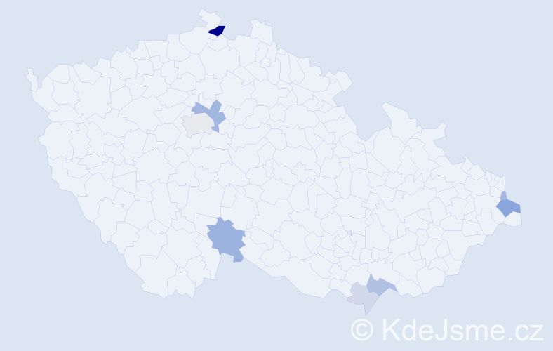 Příjmení: 'Dorica', počet výskytů 20 v celé ČR