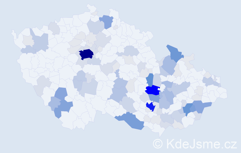 Příjmení: 'Řezník', počet výskytů 374 v celé ČR