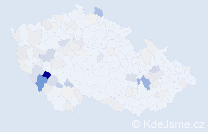 Příjmení: 'Melka', počet výskytů 358 v celé ČR
