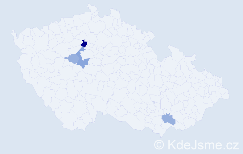 Příjmení: 'Kretzer', počet výskytů 7 v celé ČR