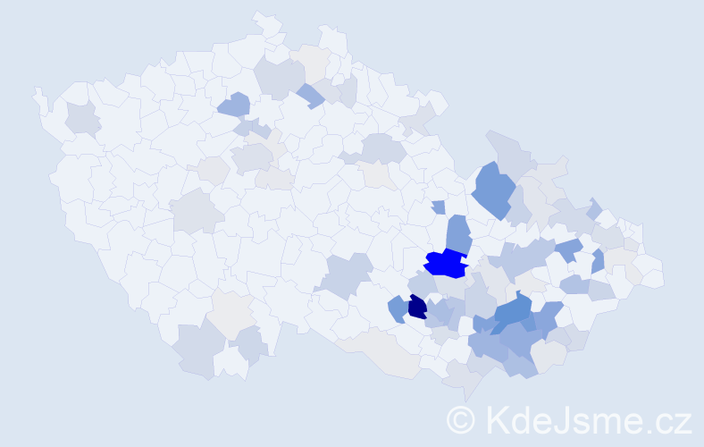 Příjmení: 'Šumbera', počet výskytů 297 v celé ČR