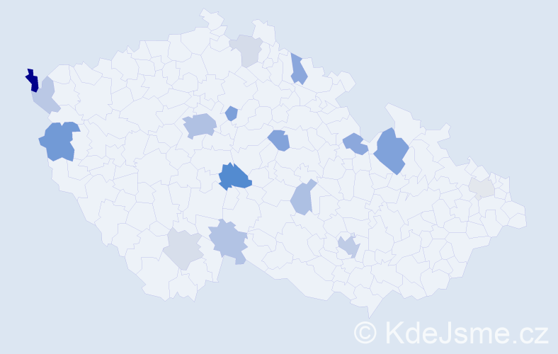 Příjmení: 'Svitlyk', počet výskytů 39 v celé ČR