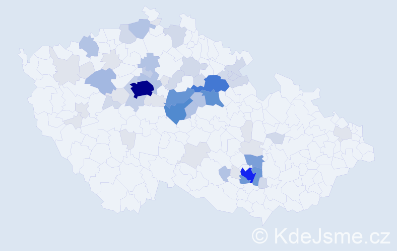 Příjmení: 'Černohlávek', počet výskytů 210 v celé ČR