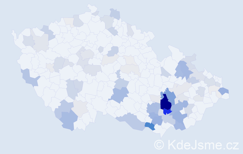 Příjmení: 'Trněná', počet výskytů 294 v celé ČR