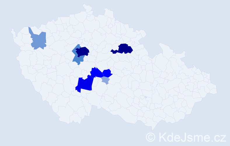 Příjmení: 'Belada', počet výskytů 31 v celé ČR