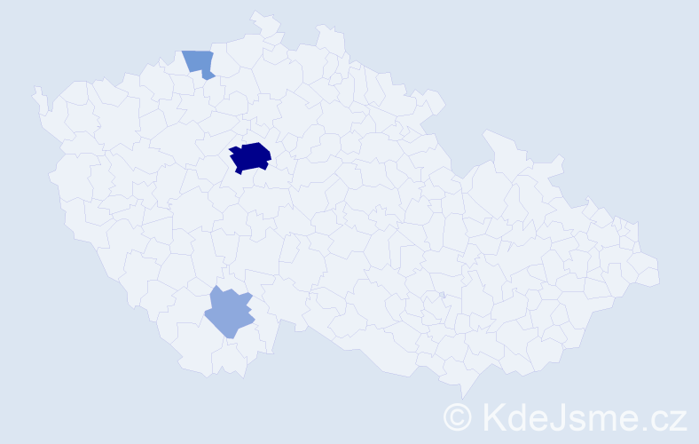 Příjmení: 'Chernikova', počet výskytů 9 v celé ČR