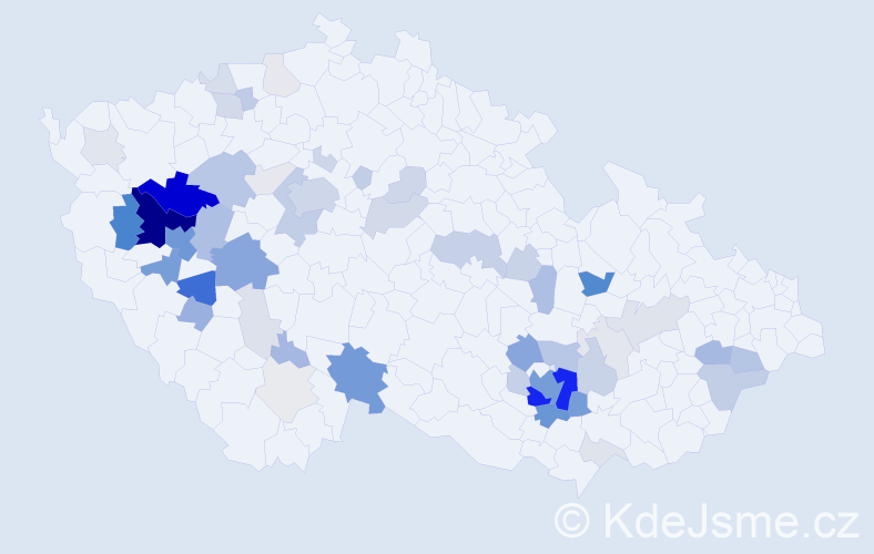 Příjmení: 'Chudáčková', počet výskytů 217 v celé ČR