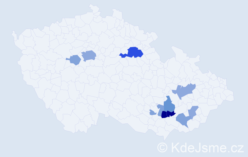 Příjmení: 'Rolek', počet výskytů 33 v celé ČR