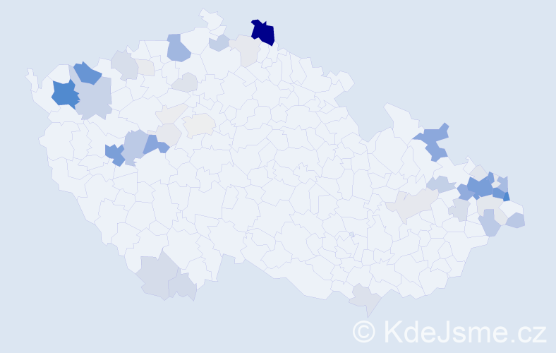 Příjmení: 'Bajger', počet výskytů 246 v celé ČR
