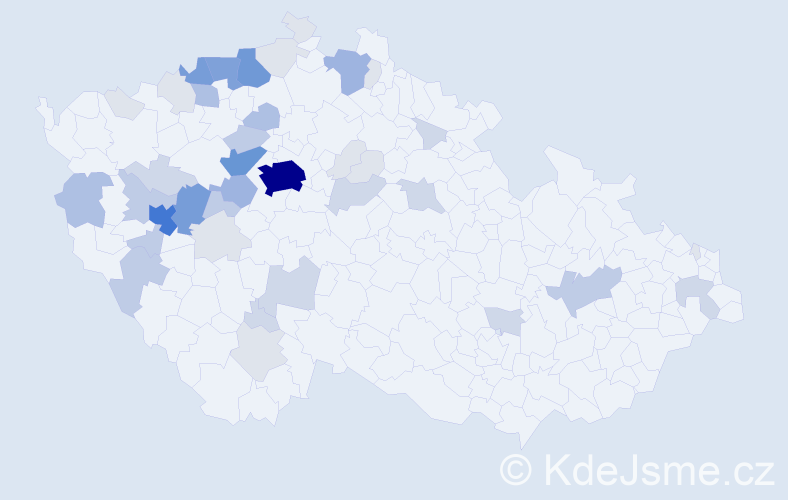 Příjmení: 'Lipertová', počet výskytů 159 v celé ČR
