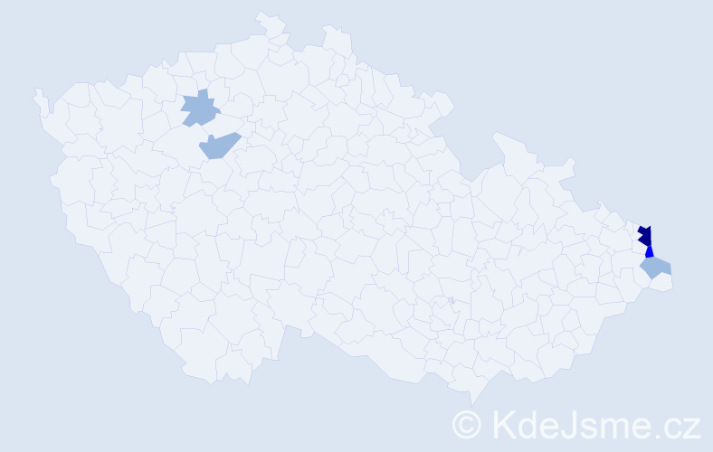 Příjmení: 'Lankoczová', počet výskytů 10 v celé ČR