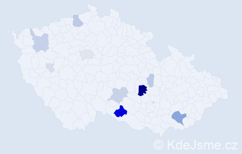 Příjmení: 'Christian', počet výskytů 33 v celé ČR