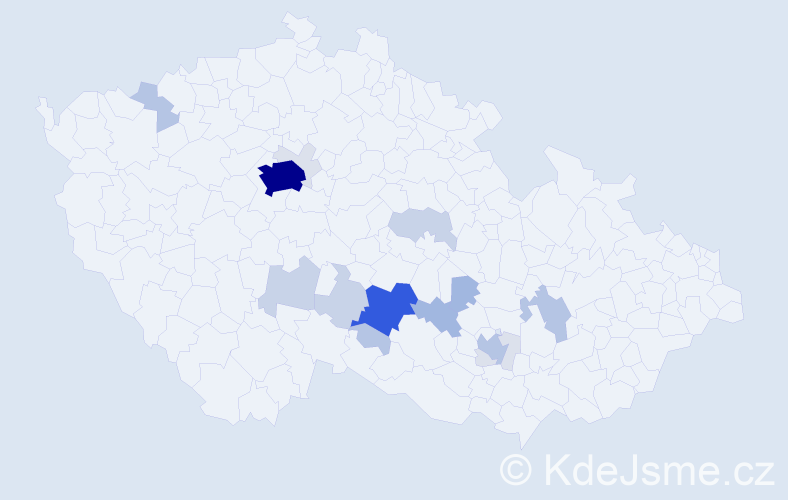 Příjmení: 'Fexa', počet výskytů 68 v celé ČR