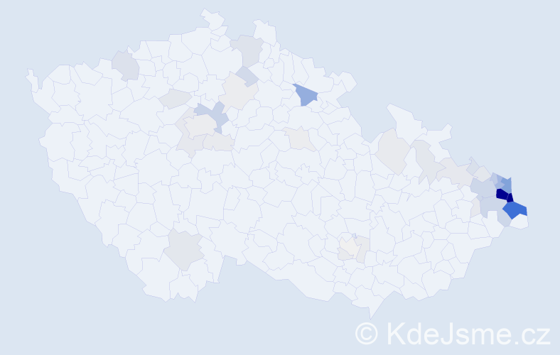 Příjmení: 'Folwarczny', počet výskytů 226 v celé ČR