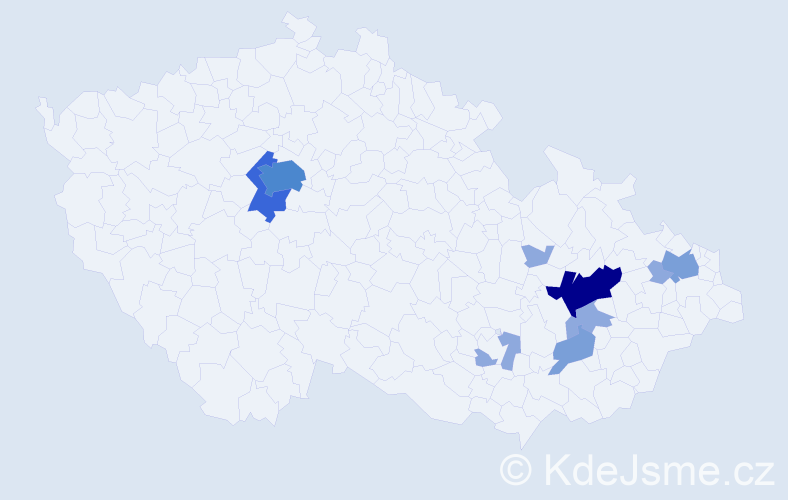 Příjmení: 'Murlová', počet výskytů 22 v celé ČR
