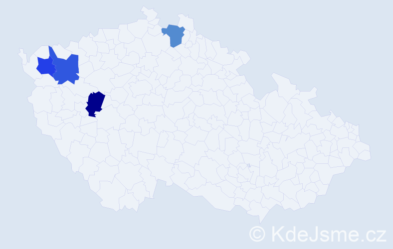 Příjmení: 'Dorundová', počet výskytů 8 v celé ČR