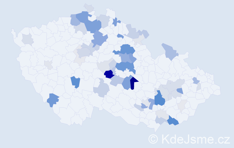 Příjmení: 'Lankaš', počet výskytů 222 v celé ČR