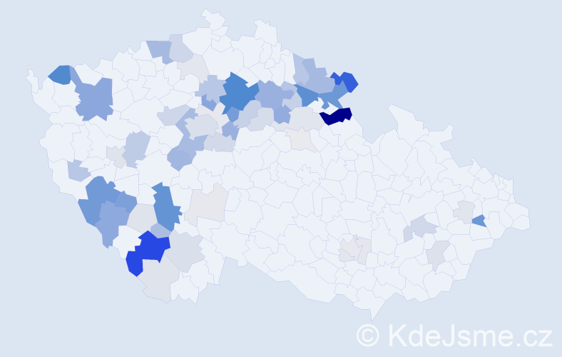 Příjmení: 'Soumar', počet výskytů 230 v celé ČR