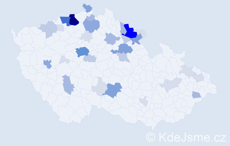 Příjmení: 'Patzeltová', počet výskytů 117 v celé ČR