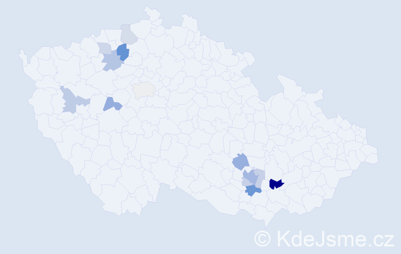 Příjmení: 'Bretfeld', počet výskytů 22 v celé ČR