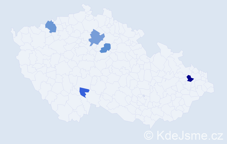 Příjmení: 'Markuliak', počet výskytů 8 v celé ČR