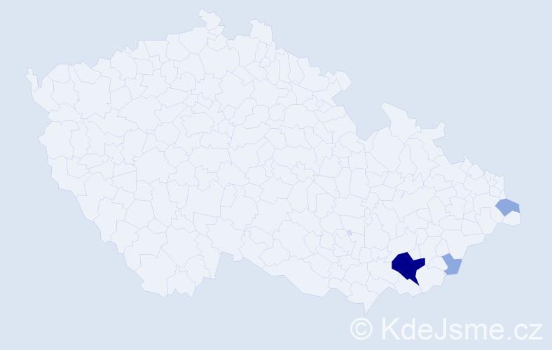 Příjmení: 'Krayem', počet výskytů 8 v celé ČR