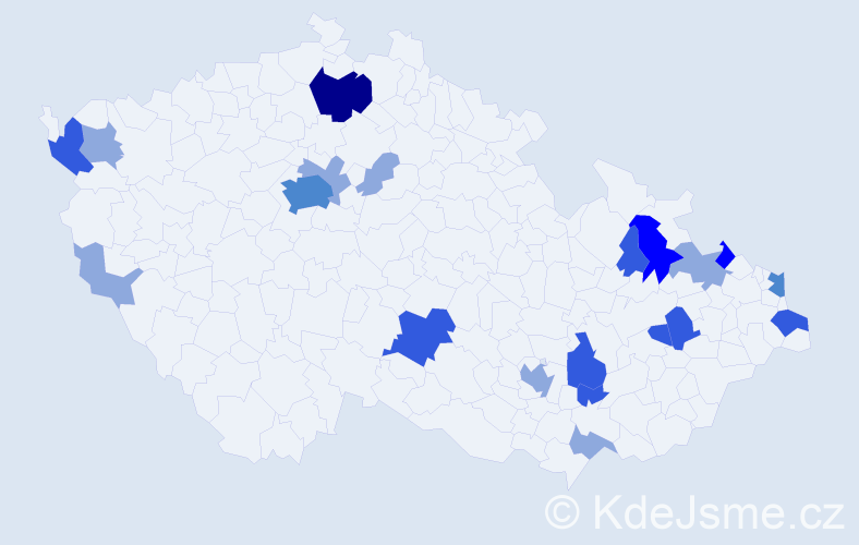 Příjmení: 'Lukačková', počet výskytů 48 v celé ČR