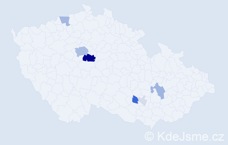 Příjmení: 'Pinto', počet výskytů 15 v celé ČR
