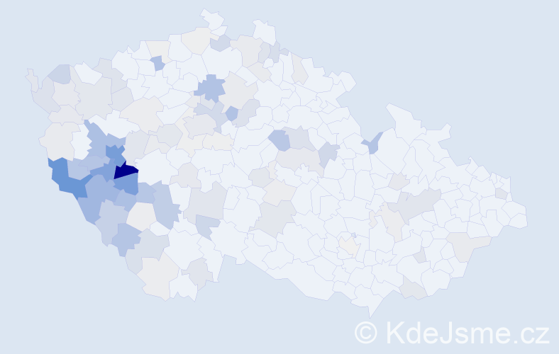 Příjmení: 'Šlajsová', počet výskytů 369 v celé ČR