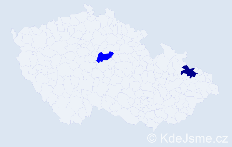 Příjmení: 'Quadri', počet výskytů 3 v celé ČR