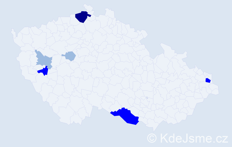 Příjmení: 'Pörner', počet výskytů 16 v celé ČR